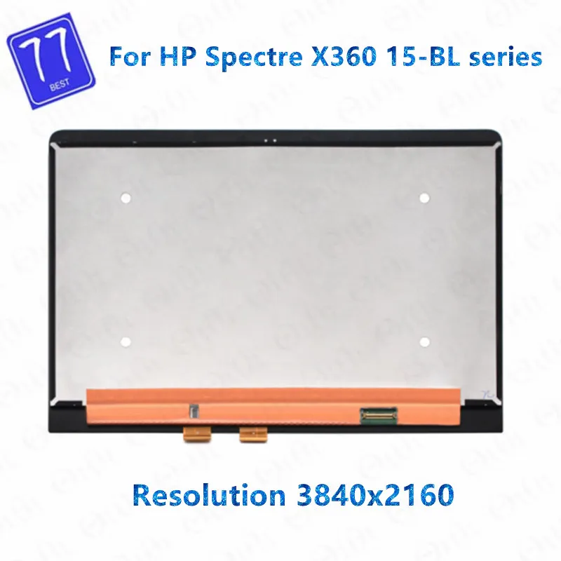 

Новый сенсорный ЖК-экран 15,6 дюйма 3840*2160 в сборе 911082-001 для HP Spectre X360 15-BL series NV156QUM-N72 с дигитайзером