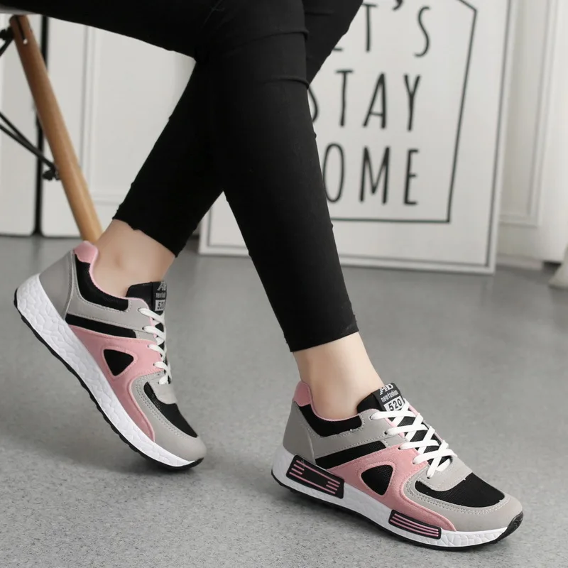 

2021 Spring and Autumn Korean Sports Shoes Women All-match Casual Shoes Sports Shoes Breathable Sneakers Flat Running Shoes