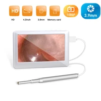 3 9mm digital otoscope ear camera with 4 5 inch screen 6 adjustable led lights ear wax removal tool rechargeable battery