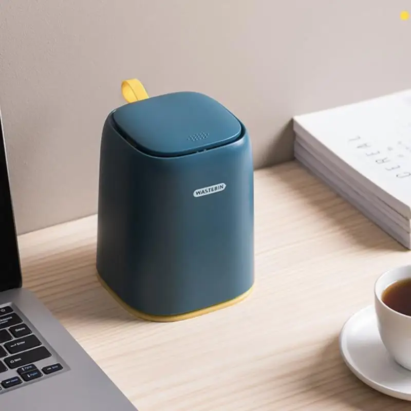

1 Pcs Mini Waste Bin Desktop Garbage Trash Can Plastic Home Office Table Dustbin Household Mini Storage Box