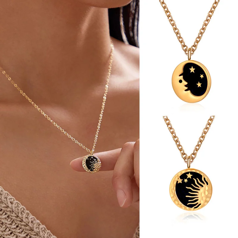 Yungqi Moon Sun Star кулон ожерелье для 