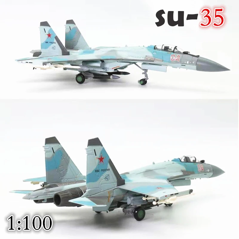 1: 100 Российская модель su35 fighter сплав статическое моделирование готовые подвески
