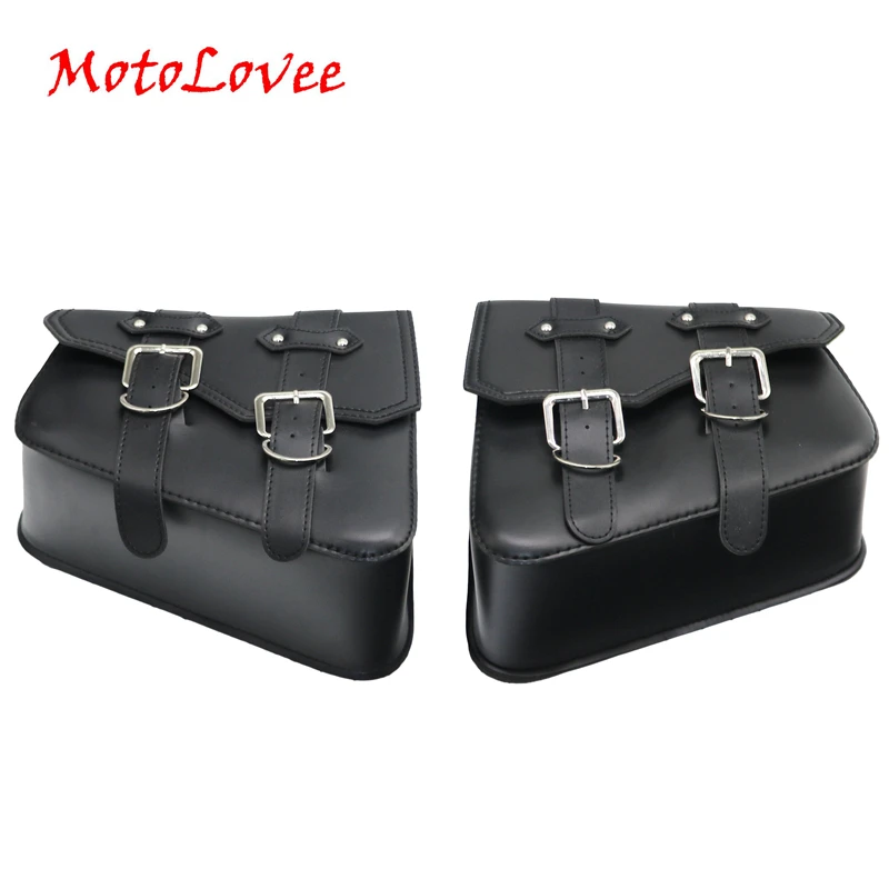 

MotoLovee левая и правая универсальная мотоциклетная сумка из искусственной кожи для Sportster для Honda Suzuki Kawasaki Yamaha