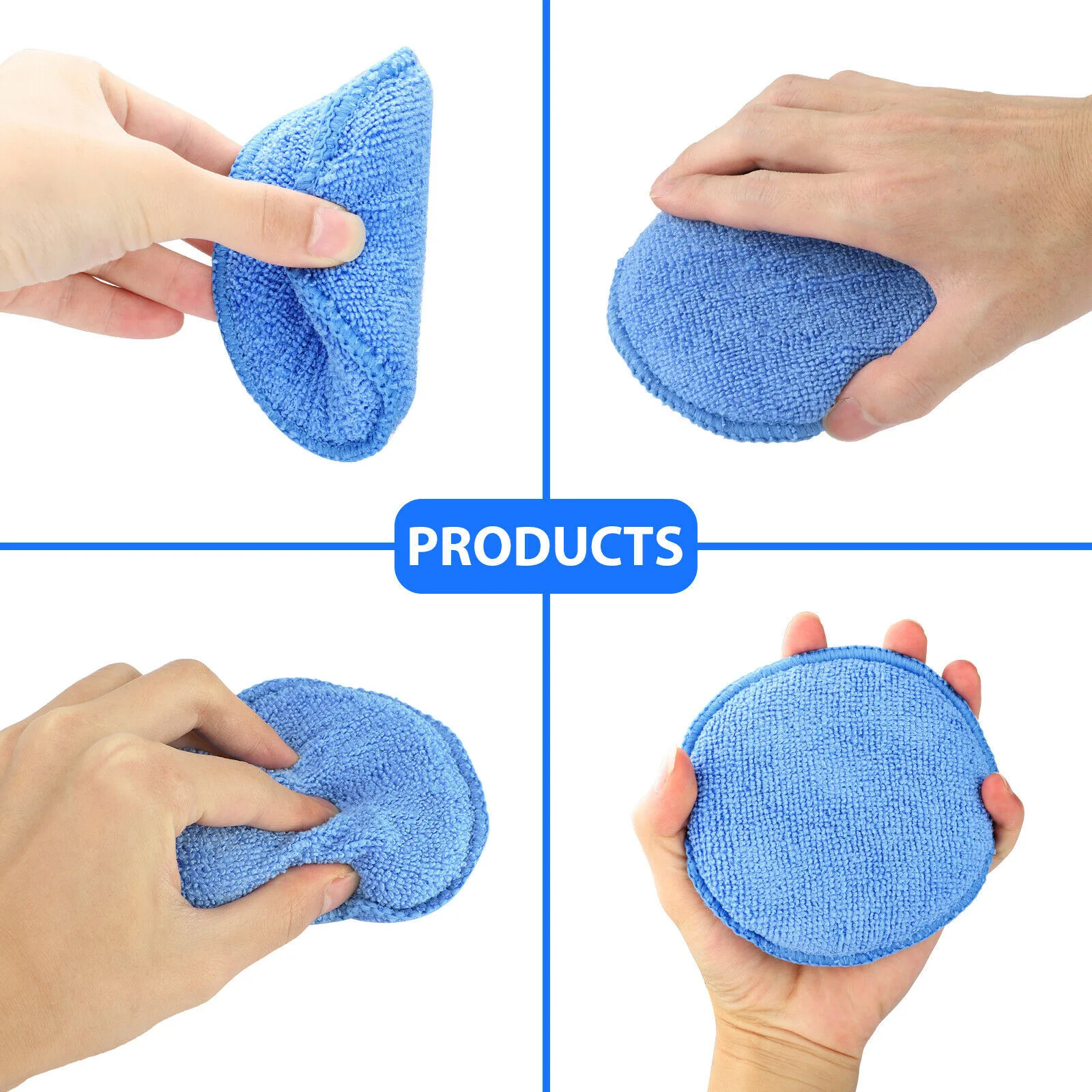 

20pcs Set Waxing Sponge 5 Inches Applicator Pads Buffing Polish Wax Cleaner