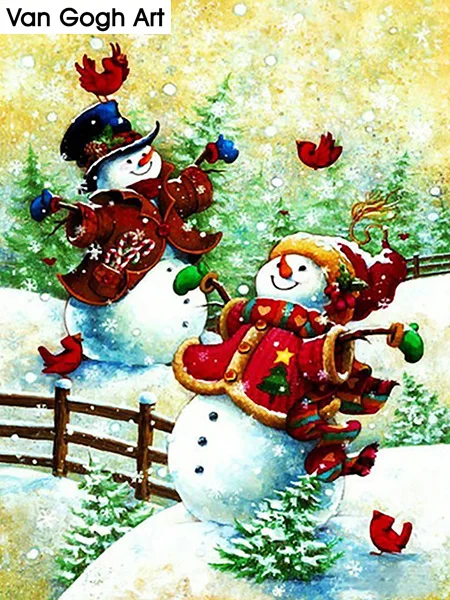 

Christmas Gift 5D DIY Diamond Paint Cross Stitch Card Snowman Craft Embroidery Diamond Painting 3D Diamond Mosaic Home Decor