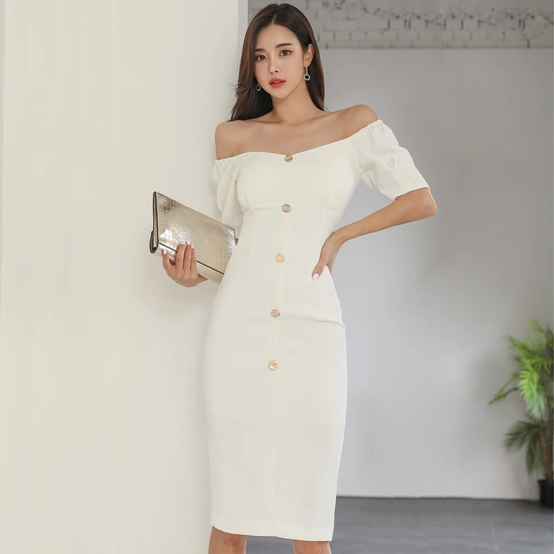 

2021 New Summer Elegant Sexy V-Neck Women Party White Dress Fashion Femme Ball Dress Ladies Bodycon Vestido