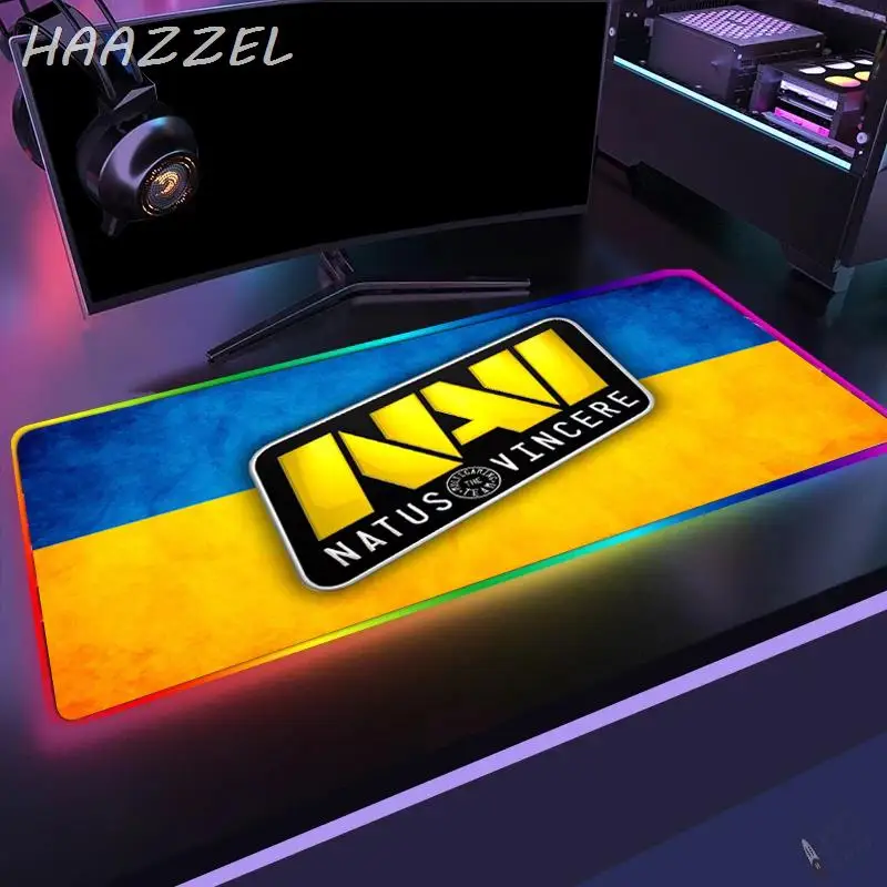 Игровой коврик для мыши CSGO NAVI со светодиодной подсветкой и логотипом Rgb игровые