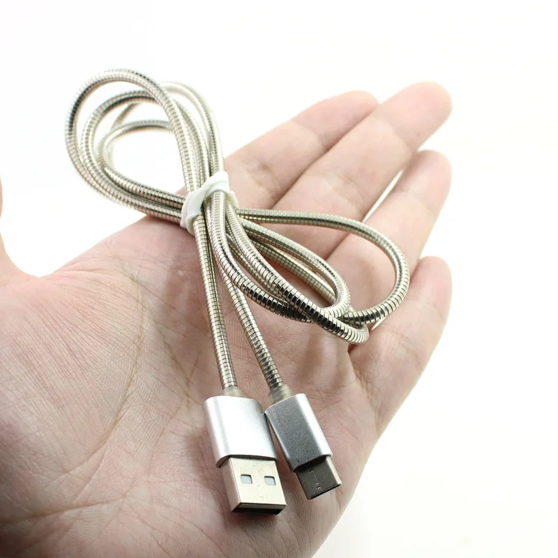 Silvery Кабель usb type C для samsung Xiao mi Red mi Note 7 mi 9t провод для быстрой зарядки USB-C зарядное устройство для мобильного телефона USBC кабель type-c - Цвет: Silvery