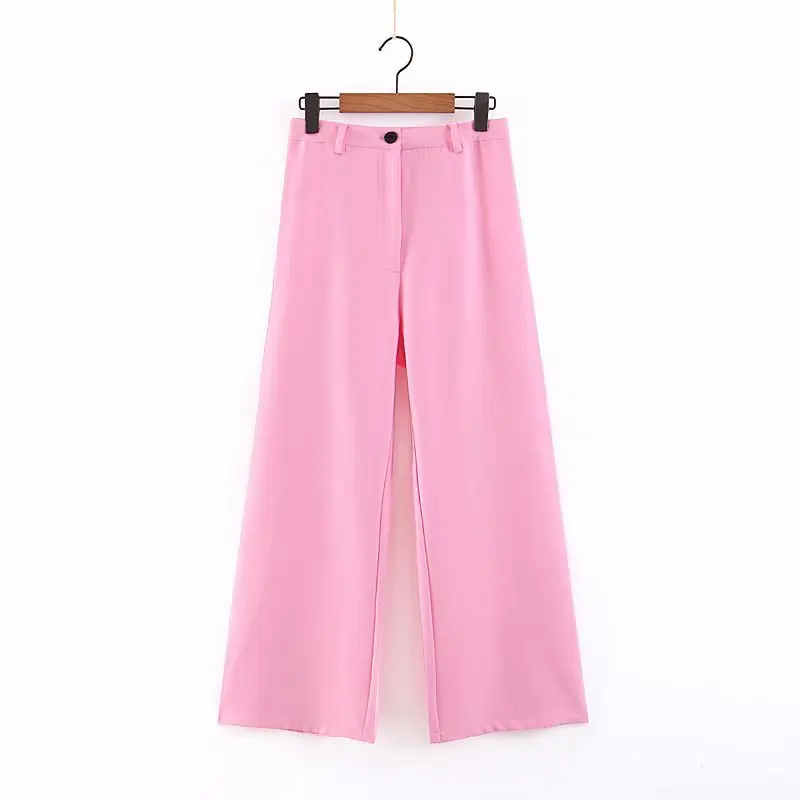 Pink Pants Bella philosophy, женский модный однотонный двойной Блейзер, офисный Женский блейзер, лето-осень, элегантный Блейзер, костюм - Цвет: Pink Pants