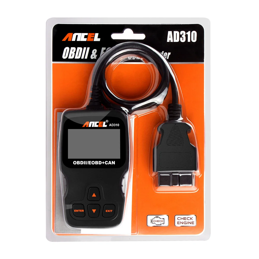 Диагностический сканер Ancel AD310 OBD2 диагностический прибор для всех типов