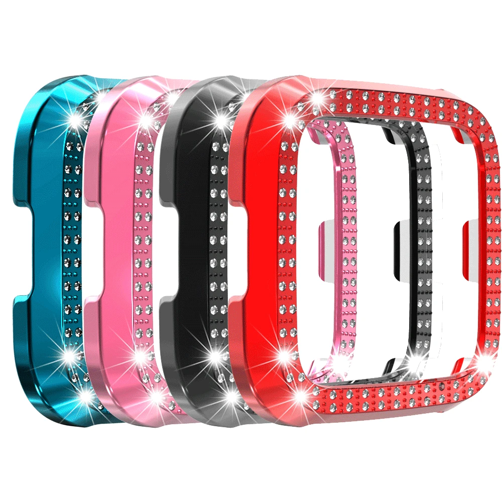 

Чехол для умных часов, с бриллиантами в двух рядов, подходит для fitbit versa