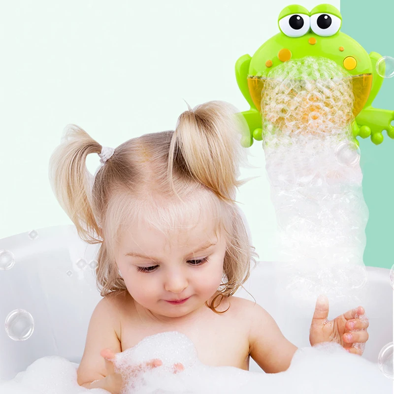 

Cartoon Frog Electric Bubble Blower Bathtub Toy Water Play Summer Outdoor Fun Game Toy Gift For Children Wedding Party Supplies