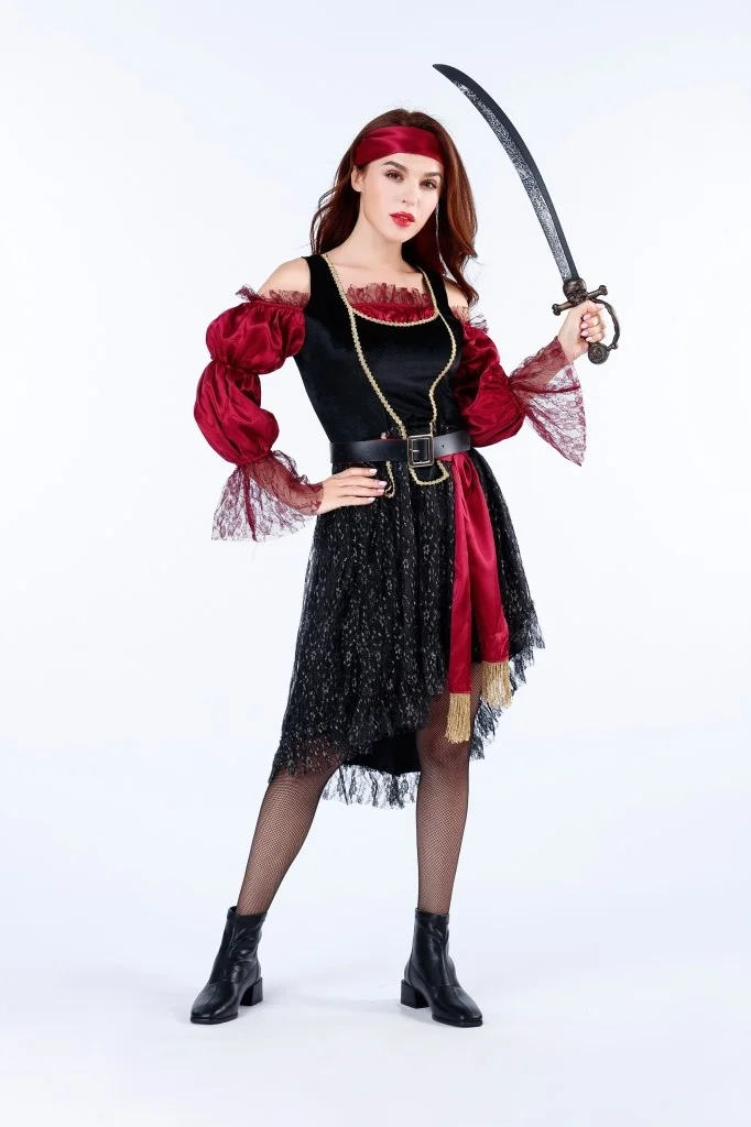 Пиратские костюмы на Хэллоуин для взрослых мужчин и женщин Карибского пирата