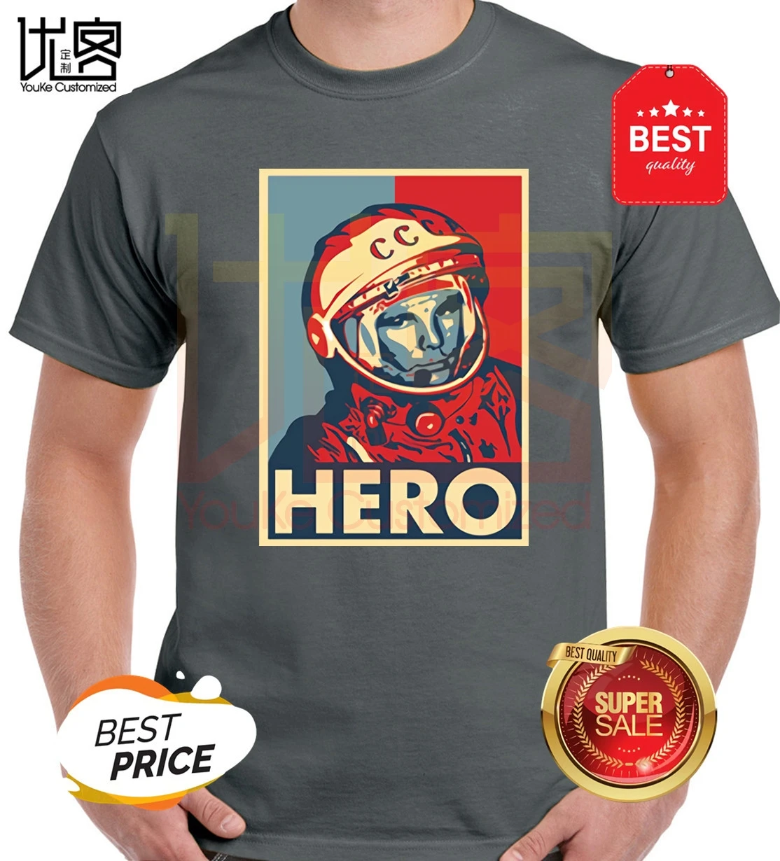 Модные Гагарин CCCP РОССИИ СССР Советского Союза Москва Россия футболка с принтом