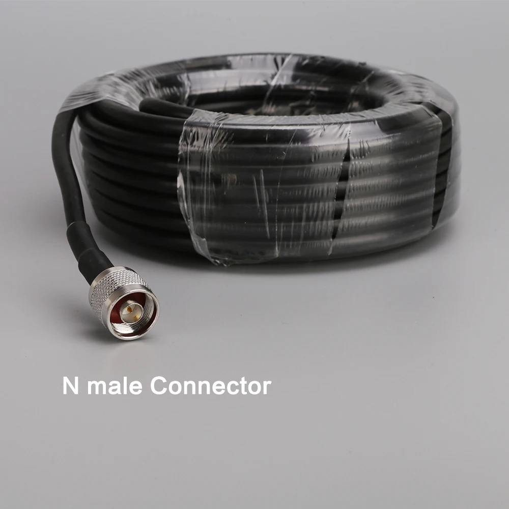 15 метров RG6 Низкая потеря коаксиальный кабель 50ohm N папа к мужской связи для