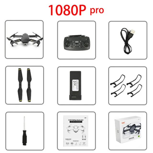 1080P pro Global drone EXA Dron with camera HD1080P WiFi FPV drone 4K RC helicopter FPV helicopter drone VS drone E58 E520 quadcopter - Color: 1080P pro