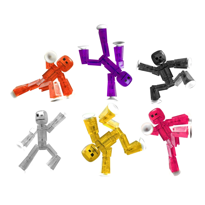 10-20pcs Sucker Toy DIY Sticky Robot Anima Screen Animation Studio Action Figure Toy Kids Game Toys for Xmas Gifts Color Random
