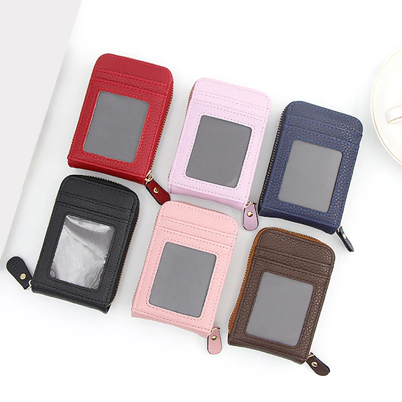 

1Pc Pu Leather ID Card Holder Bank Credit Card Box Multi Slot Slim Card Case Wallet Women Men Business Card Cover