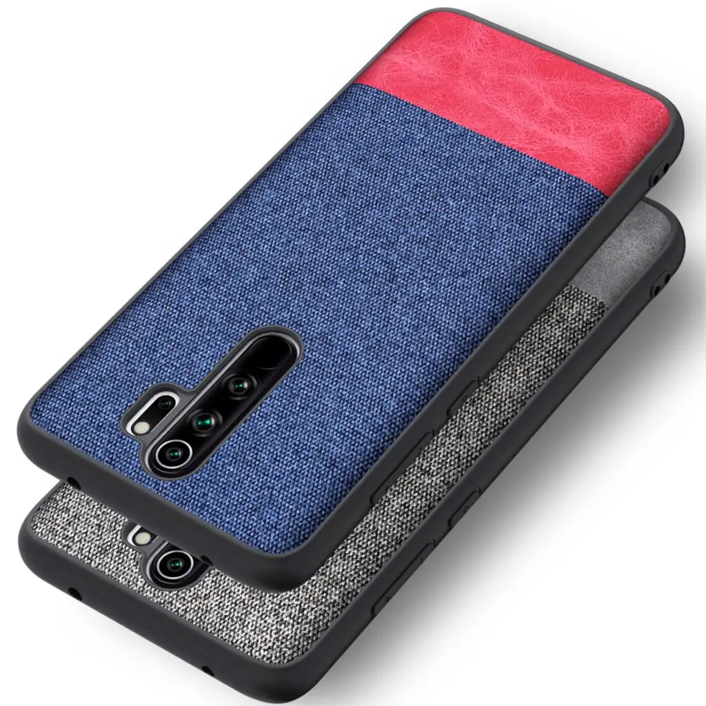 Для Xiaomi Redmi Note 8 Pro Чехол из мягкого ТПУ с edge + жесткую Ткань текстуры Защита от