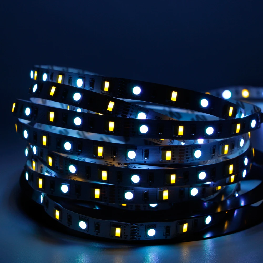 1 м 2 3 4 5 RGB CCT светильник ная лента CW + WW SMD 5050 гибкая 60 светодиодов/м