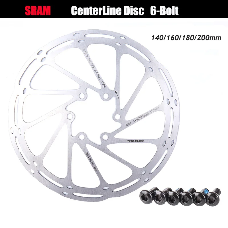 Оригинальный дисковый тормозной ротор SRAM CenterLine 6 болтов 180 мм 160 140 Дисковые Диски