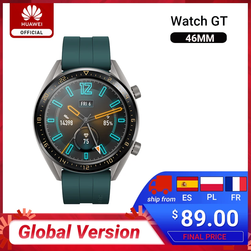 В наличии глобальная версия HUAWEI Watch GT Смарт часы 1 39 ''экран 14 дней Срок службы