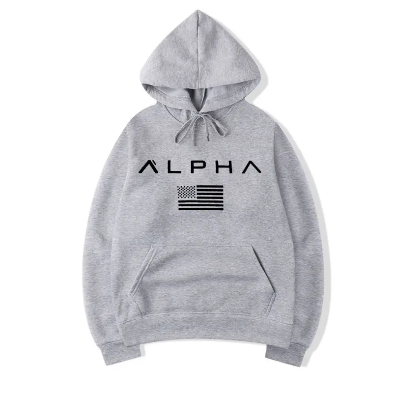 Осень новое поступление высокая Alpha Industries спортивная одежда с принтами Мужская толстовка хип-хоп мужской пуловер с капюшоном одежда с капюшоном - Цвет: 3