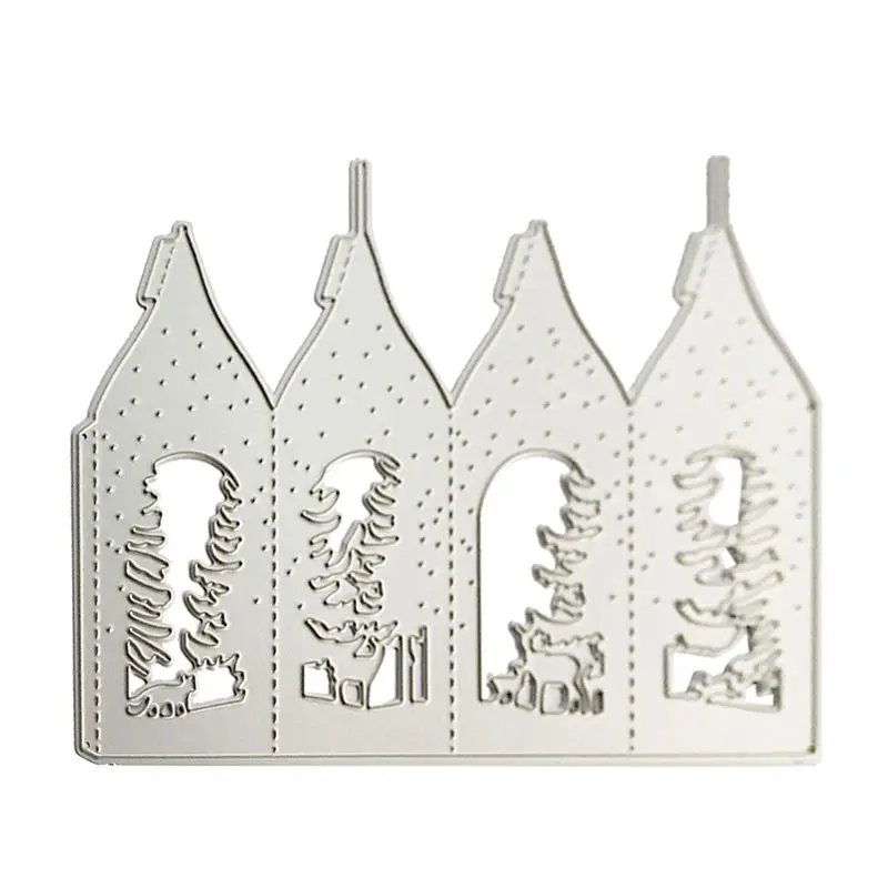 Металлические Вырубные штампы в виде рождественской елки трафарет для
