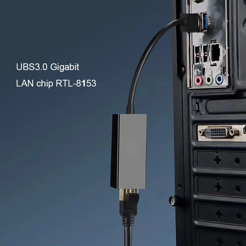  USB Ethernet Adapter 3.0 to 10/100/1000 Gigabit Wired LAN Network for Windows MacBook Laptop PC and More | Компьютеры и офис