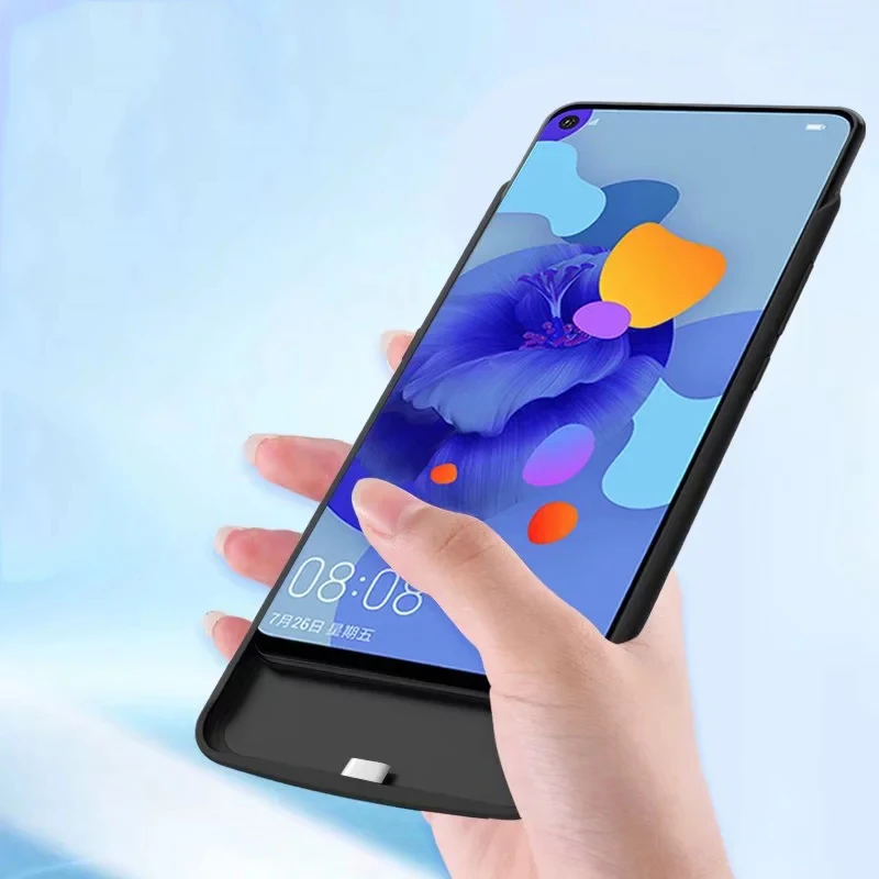 5000 мАч зарядное устройство чехол для huawei mate 30 Lite резервного копирования тонкий силиконовый ударопрочный внешний аккумулятор чехол для huawei Nova 5i Pro Чехол