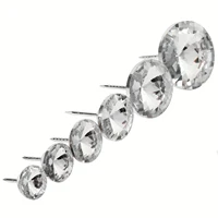 10pcs diamond crystal glass upholstery nails button tacks studs pins sofa wall furniture decoration 141618202530mm dia