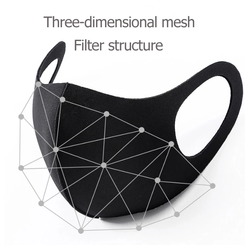

5 PCS Mouth Mask Cotton Blend Anti Dust And Nose Protection Face Mouth Mask Fashion Reusable Masks For Man Woman and children