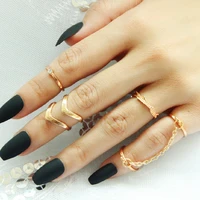 european and american new fashion diamond studded personality workplace womens trend leaf v shaped ring joint ring