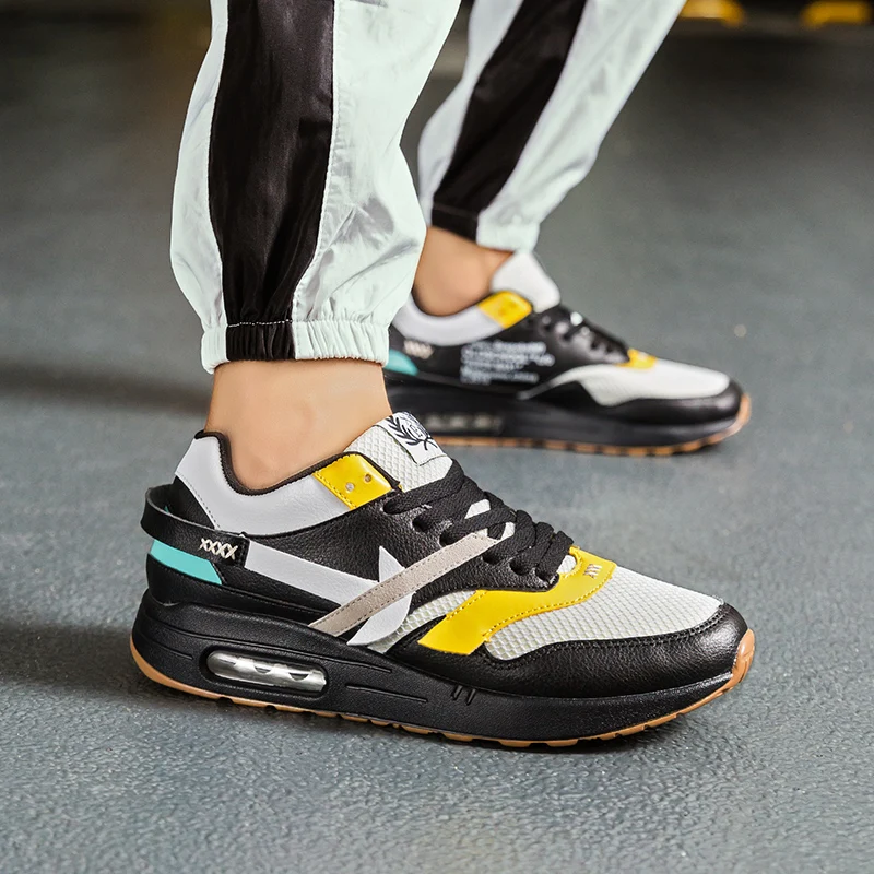 New Trend Big Size jogging Shoes Men trainers Breathable Air Mesh Outdoor Male Walking Black sneakers zapatos hombre | Обувь