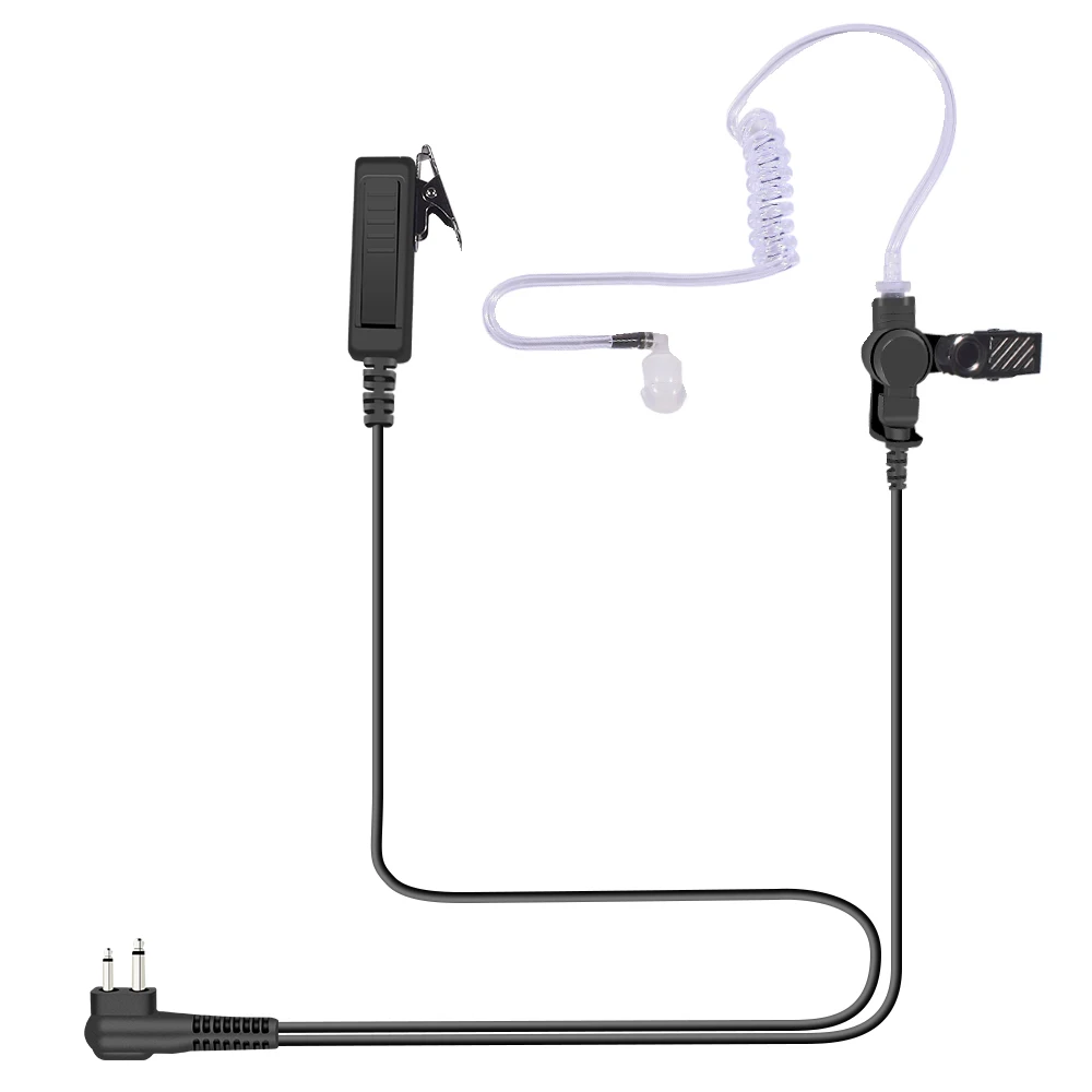 

Bodyguard Security Headset PTT Earpiece 2 Pin Clear Acoustic Air Tube Earphone for Motorola CP100 DP1400 CP040 DEP450