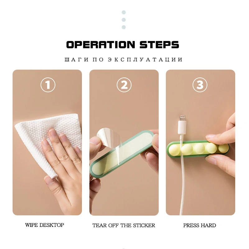 

DDDLONG Cable Organizer Silicone USB Cable Winder Desktop Tidy Management Clips Cable Holder for Mouse Headphone Wire Organizer