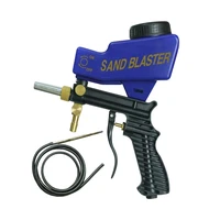 improved sand blaster gun kit portable sandblaster has two feed modes are gravity and siphon feed sand gun soda blaster media