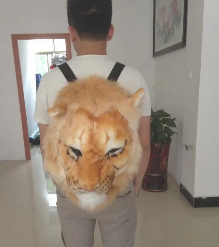 Рюкзак с имитацией головы тигра 3D женская повседневная дорожная сумка