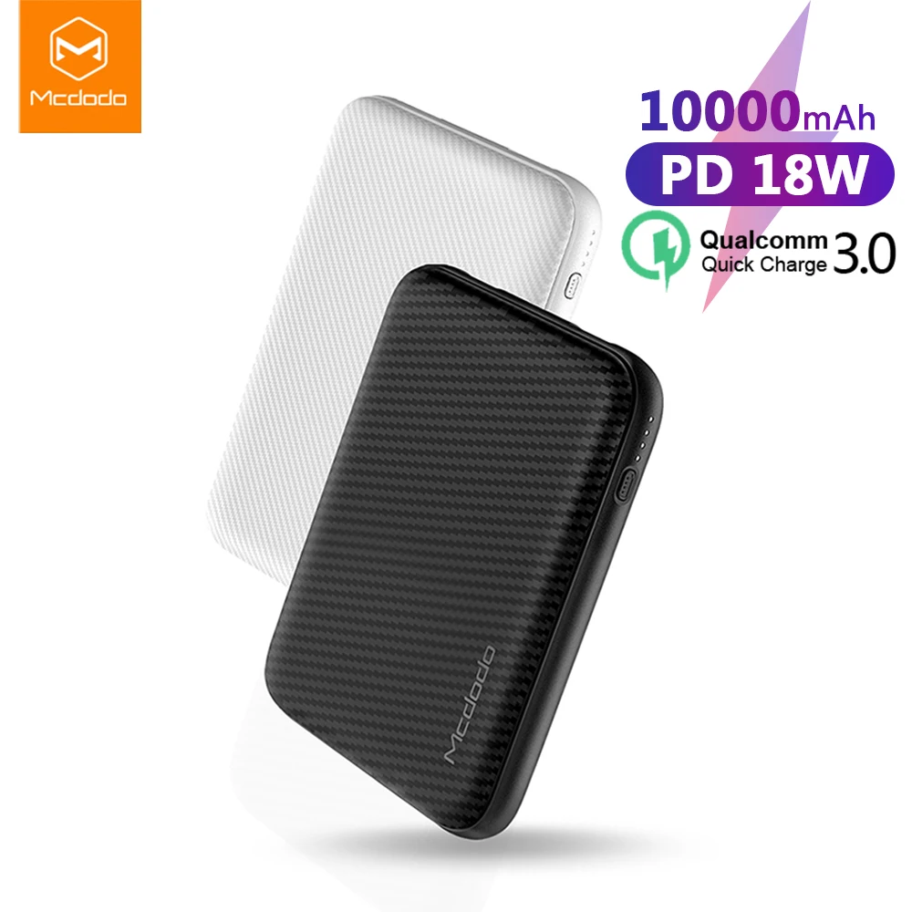 Внешний аккумулятор Mcdodo 10000 мАч Type C PD быстрая зарядка 3 0 USB внешний для Xiaomi IPhone