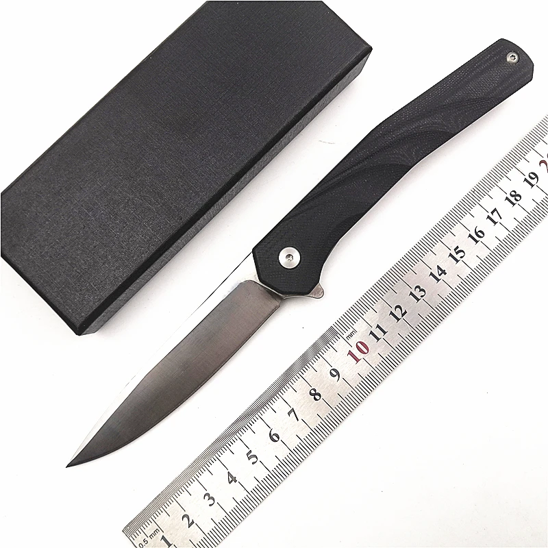 

Folding Knife D2 Blade G10 Handle Flipper Open Outdoor/Camping/Hunting/Pocket/EDC Knife Tactical Survival Knife