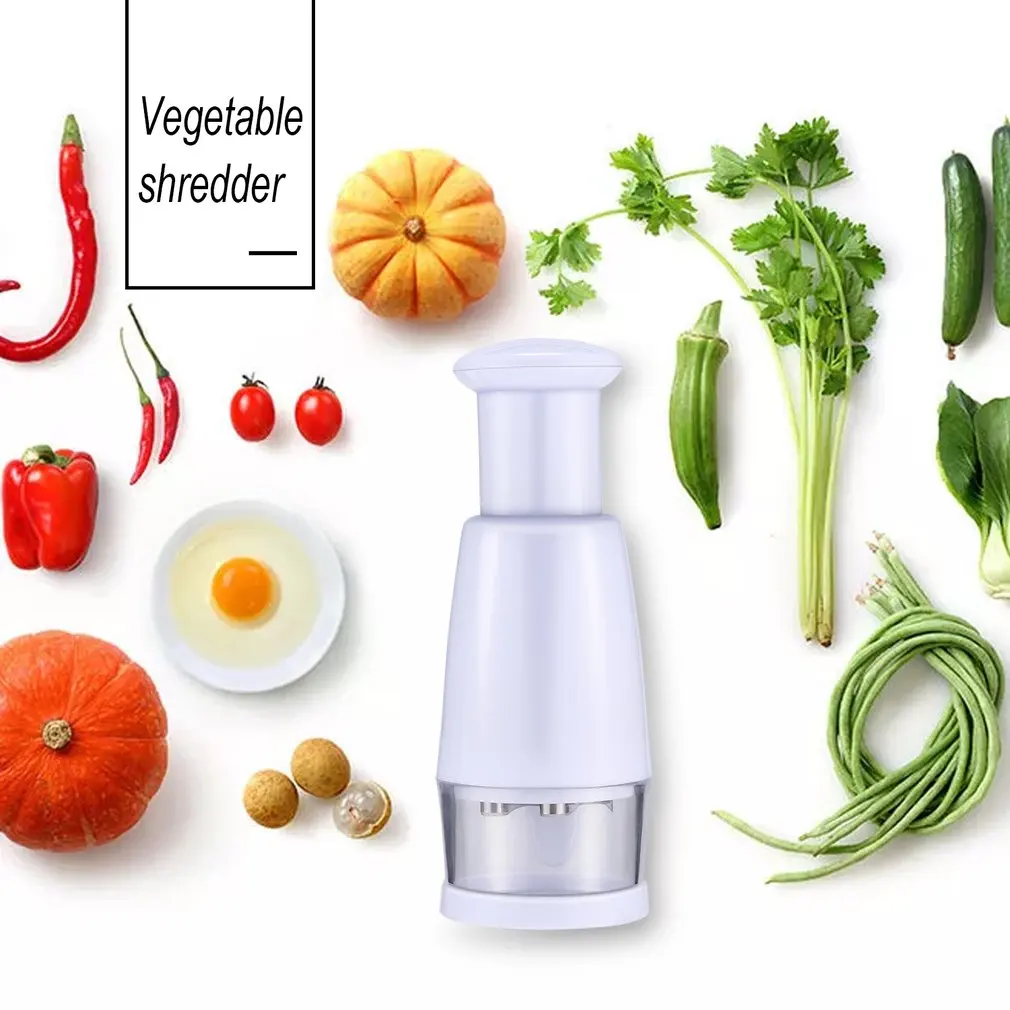 Hand Press Type Semi Automatic Small Kitchen Supplies Multifunctional Chopping Machine Cutting Garlic Presser Slicer | Дом и сад