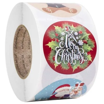 

500 pcs/roll Christmas gift wrapping gift decoration sticker label