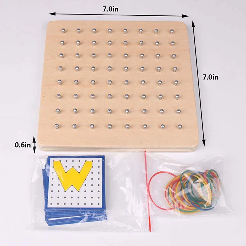 

Montessori toy Creative Graphics Rubber Tie Nail Boards with Cards Childhood Education Preschool Baby Toy Brinquedos Juguetes