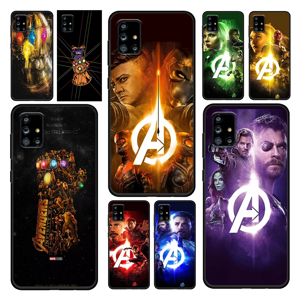 

Marvel Avengers Poster For Samsung Galaxy A72 A52 A71 A51 A42 A02S A91 A81 A41 A31 A21 A01 Silicone Soft Black Phone Case