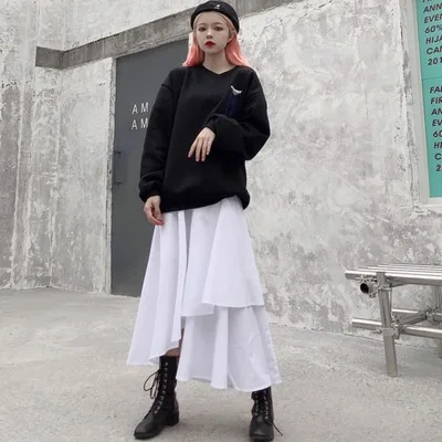 Женская Двухслойная юбка с разрезом 2020 | одежда