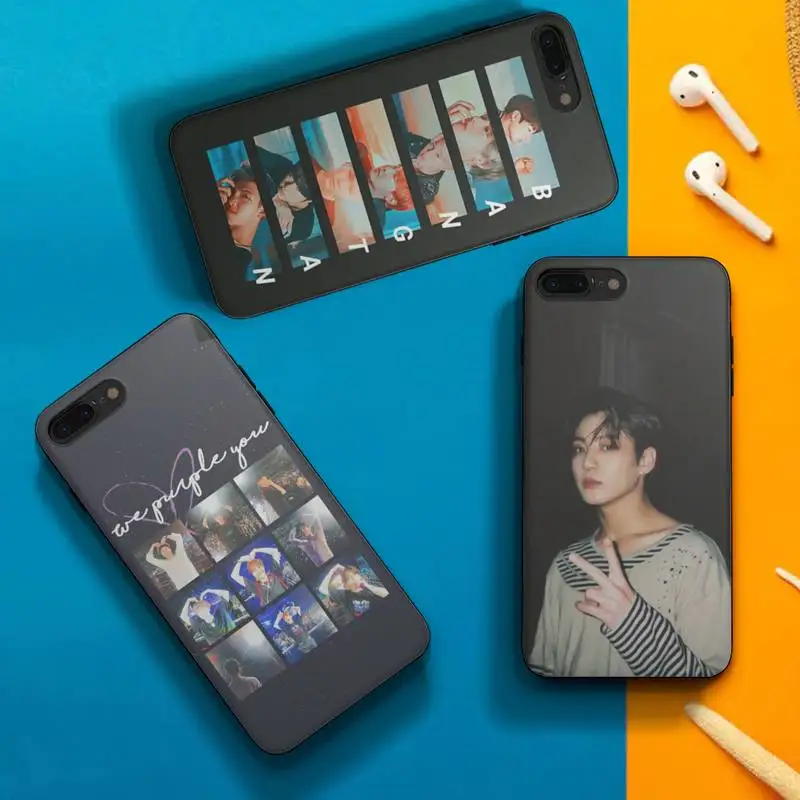 Мягкий чехол для телефона KPOP Jin SUGA J hope RM Jimin V Iphone 6 6s 7 8 Plus Xr X Xs 11 12 13 Mini Pro Max|Бамперы| |