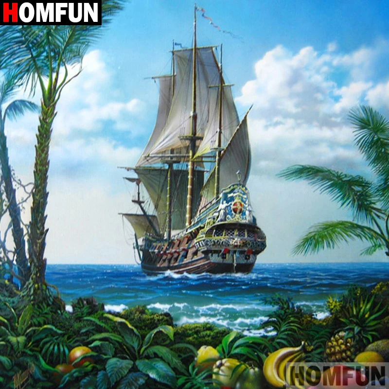 Алмазная живопись HOMFUN A24795 картина сделай сам с полными квадратными/круглыми