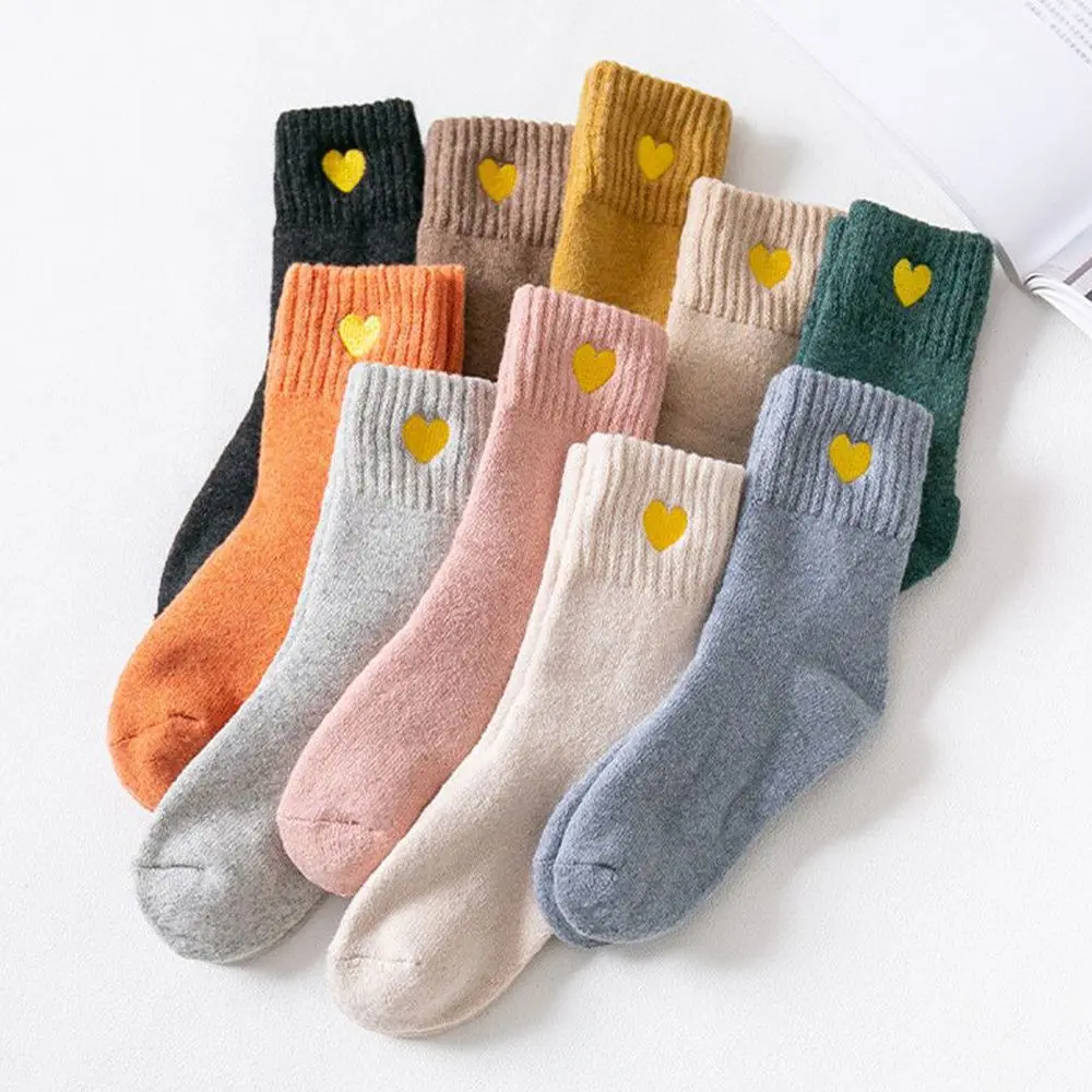 

Подарки, толстые теплые зимние повседневные женские носки, Женская Вышивка