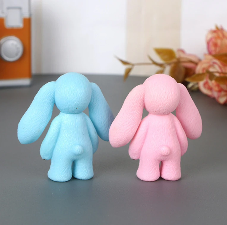 4 шт Kawaii талисман мультфильм белый розовый синий желтый кролик длинные уши Кролик