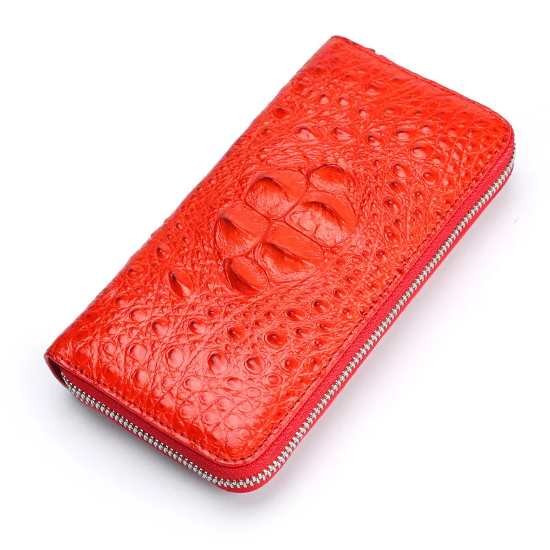 

Fashion Crocodile Leather Women Purse Brand Luxury Genuine Leather Long Wallet Zipper Clutch Female Cartera Mujer Multicolors